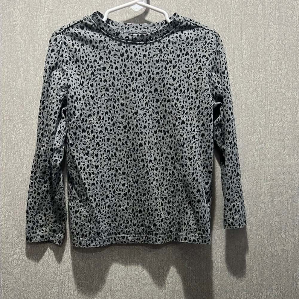 Leopard Print Long Sleeve Kids Tee